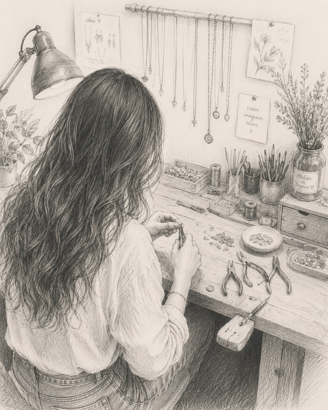 Illustration de l'atelier de joaillerie